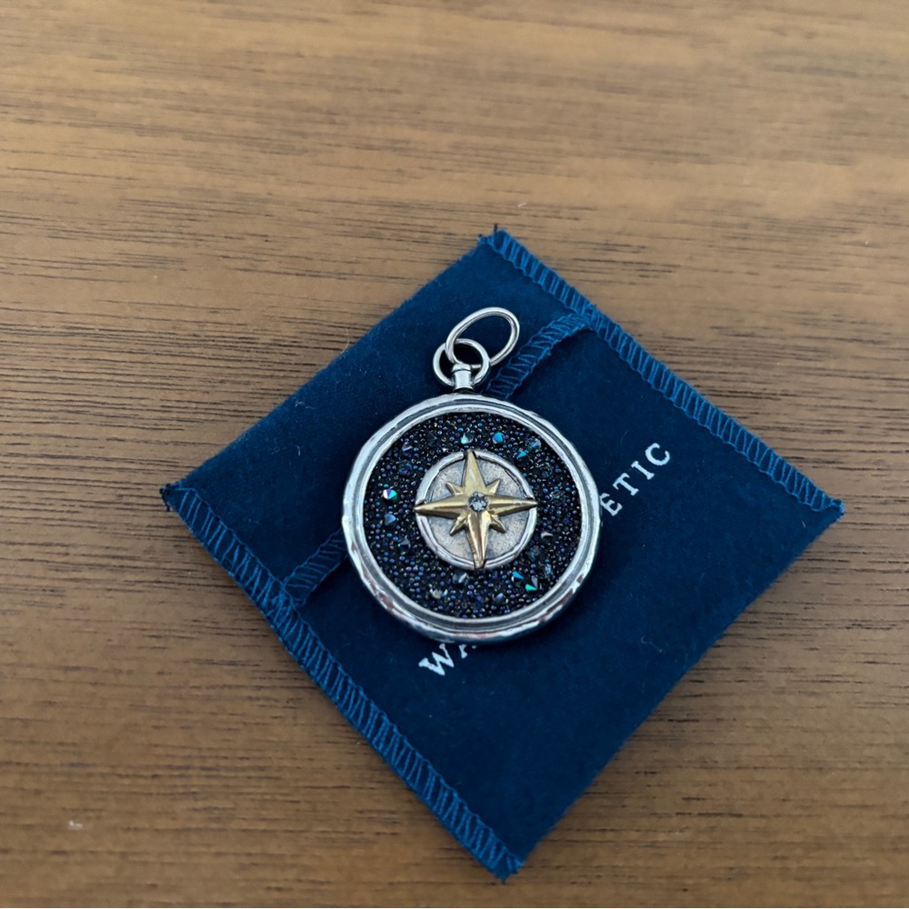 Waxing Poetic Compass Pendant Necklace